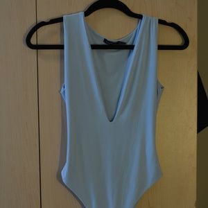 Boohoo Light Blue Body Suit